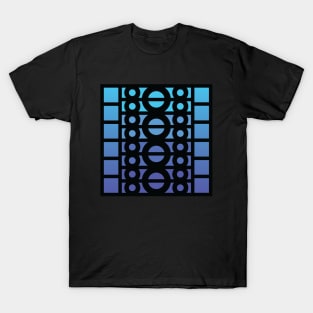 “Dimensional Planets & Moons” - V.3 Blue - (Geometric Art) (Dimensions) - Doc Labs T-Shirt